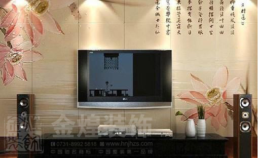 壁画形式的家居背景墙多应用于中式风格。